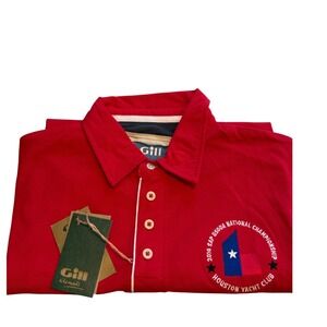 Gill Elements Mens Red 2016 USODA National Championship Polo Shirt Houston Yacht